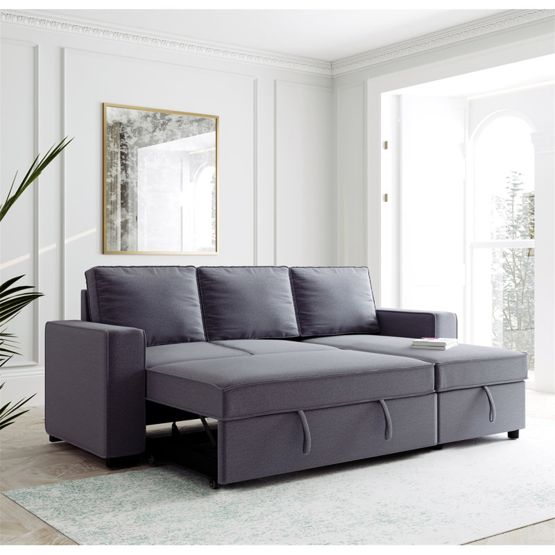 Canapé modulaire en soie réversible de 54,5 po de largeur Nyxton