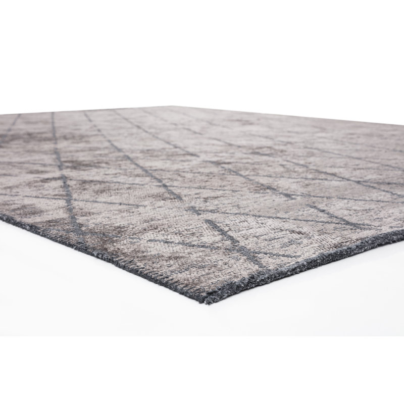 Rapture Dark Brown/Gray Argyle Luxury Area Rug, Rectangle 7'10" x 11'2"