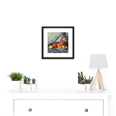 Paul Cezanne Fruit And A Jug On A Table Cropped by Paul Cezanne - Single Picture Frame Painting