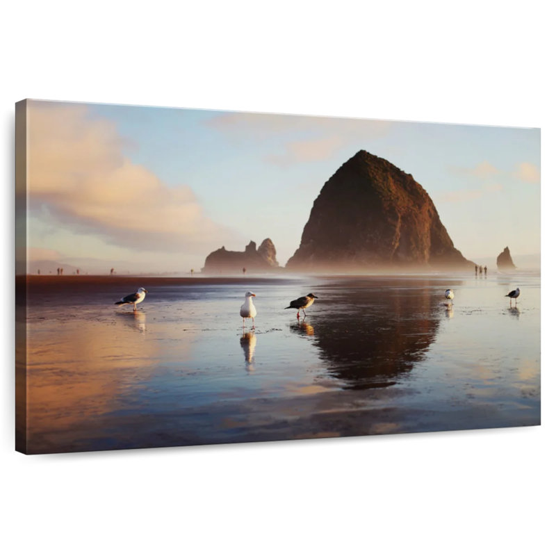Gillard Haystack Rock Seagulls, 34" H x 51" W
