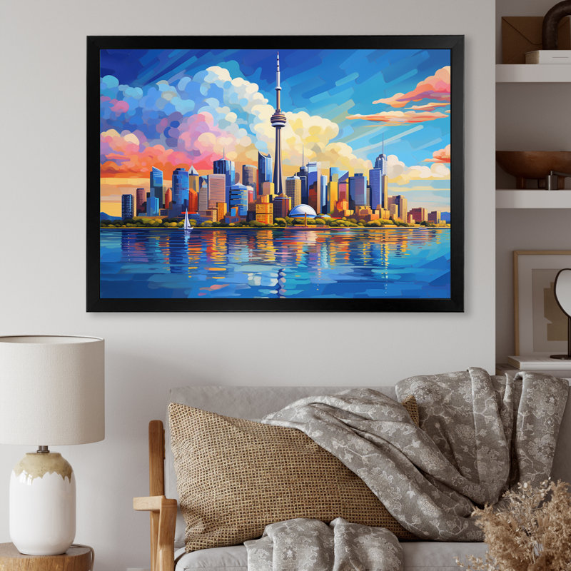 Popart Australian City - Sydney Canvas Prints, H 30 po x l 40 po x P 1,5 po, Cadre photo noir