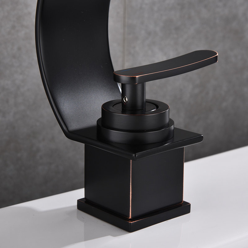 Funston Mono Basin Mixer, Black/Gold