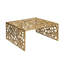 Square Gold Aluminium Coffee Table
