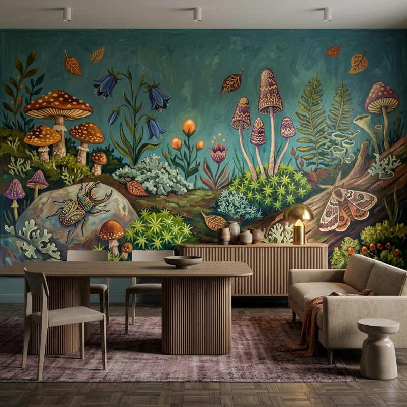 Adhésif mural Forest Forest, 120 po x 96 po, Peler et coller