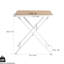 Table pliante carrée, en polypropylène et en métal, pour l'intérieur et l'extérieur, kaki, - stabilisée, aucun assemblage requis