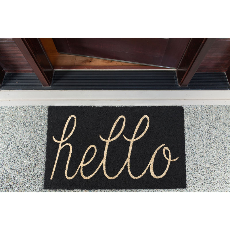 Epes Non-Slip Outdoor Doormat, Black