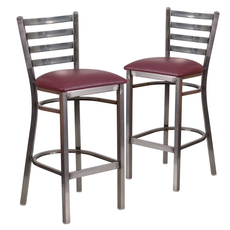 Tabourets de bar Brixton Hercules Series, Bourgogne, Clair, 2