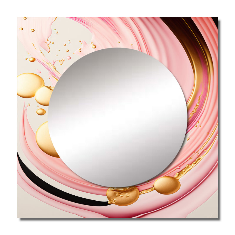 Elvenia - Grand miroir carré moderne pour décoration murale, 23 po x 23 po
