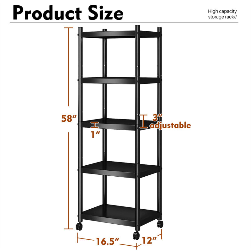 58'' H x 16.5'' W Utility Cart