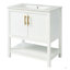 Meuble-lavabo de 30 pouces avec lavabo en céramique et rangement polyvalent - idéal pour les petites salles de bain-117021311