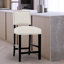 Tabouret de comptoir en bois massif avec dossier bas H 24,5 po Solita-1860374320