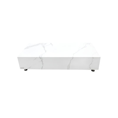 Table basse d'extérieur en porcelaine L 62 po x l 30 po Bianco