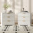 27"W Modern Nightstand With 3 Storage Drawers-1683498745