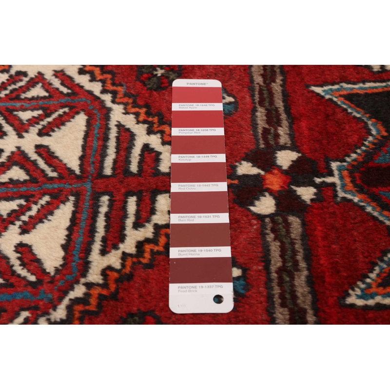 Tapis de couloir rouge en laine Anadol One-of-a-Kind 3 pi 7 po x 10 pi 3 po années 1990