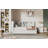 Twin Size Wood Daybed With Storage Shelves, USB And Trundle, White-757035018