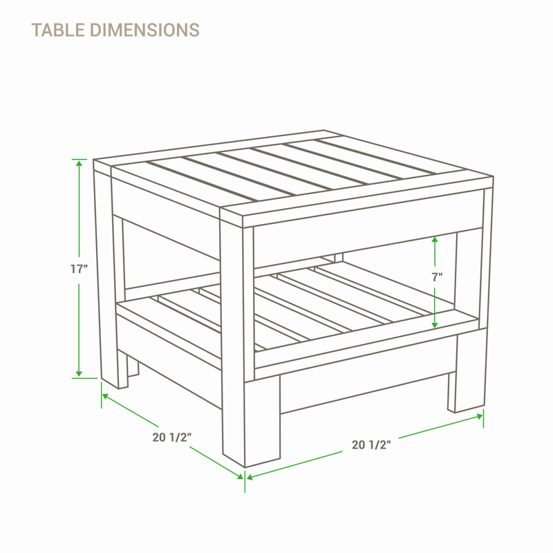 Chaney Teak Outdoor Side Table