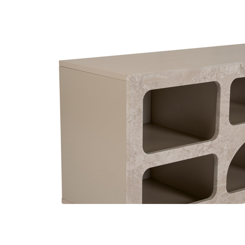 Nordure V3 51cm Console Table, Traverten Marble Sandstone