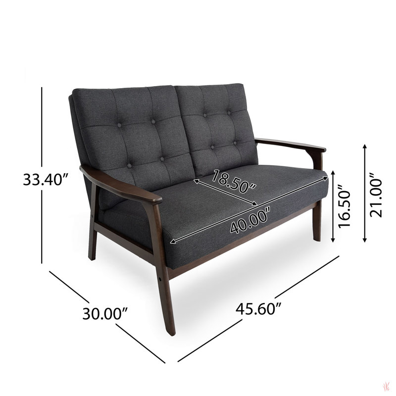 2 SEATER SOFA COUCH LOVESEAT WITH ARMREST