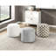 Pouf cylindrique en tissu, multicolore, antidérapant, h 16 po x 17 po, capacité de poids de 300 lb, nettoyage des taches seulement, plancher antidérapant multicolore moderne, support