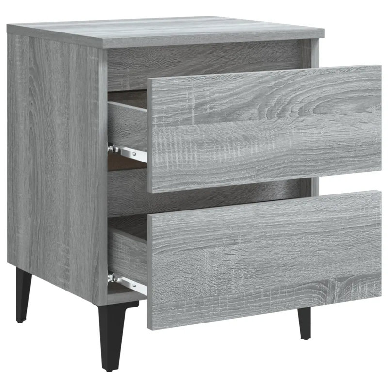 40 cm W Bedside Table, Grey Sonoma, 1