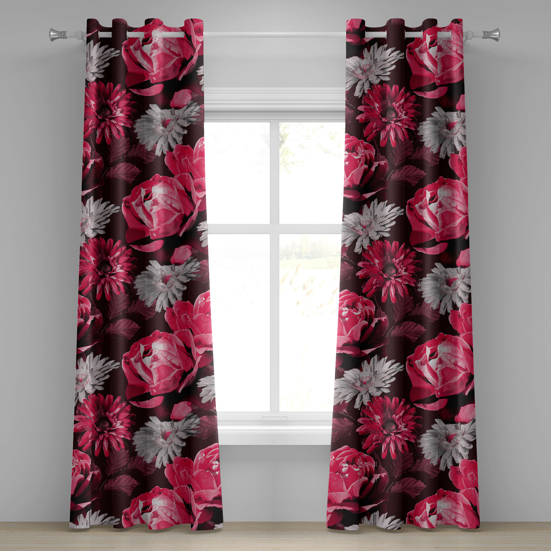 Edrees Home East Urban Home Edrees Polyester Semi-Sheer Curtain Pair | Wayfair
