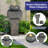 25.59"H Minimalist Concrete Column Fountain–LED-Lit Modern Outdoor Oasis, Sturdy Landscape Feature For Patio, Porch