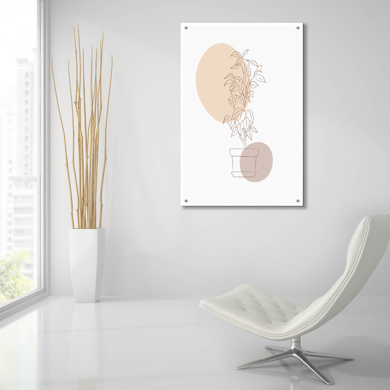 «Abstract Minimal Flourish Pot» par Sabrina Balbuena, H 36 po x l 24 po x P 0,2 po