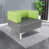 Vert / similicuir gris