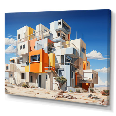 «De Stijl Style Factories Landscape I», reproduction sur toile