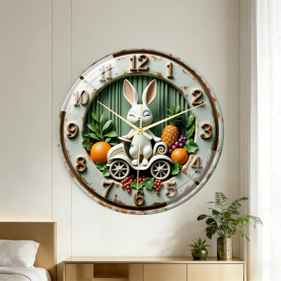 Horloge murale en verre 16 po
