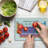 Ambesonne Science Tempered Glass Cutting Board Periodic Table Elements Multicolor