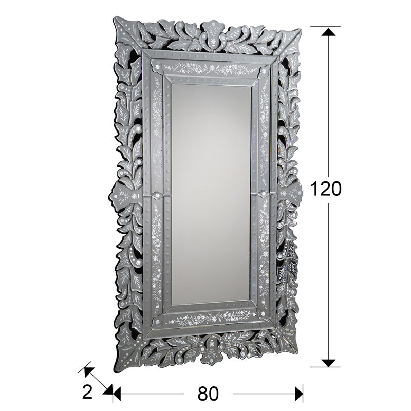Colgan Glass Flat Wall Mirror, 122cm H x 80cm W x 2cm D