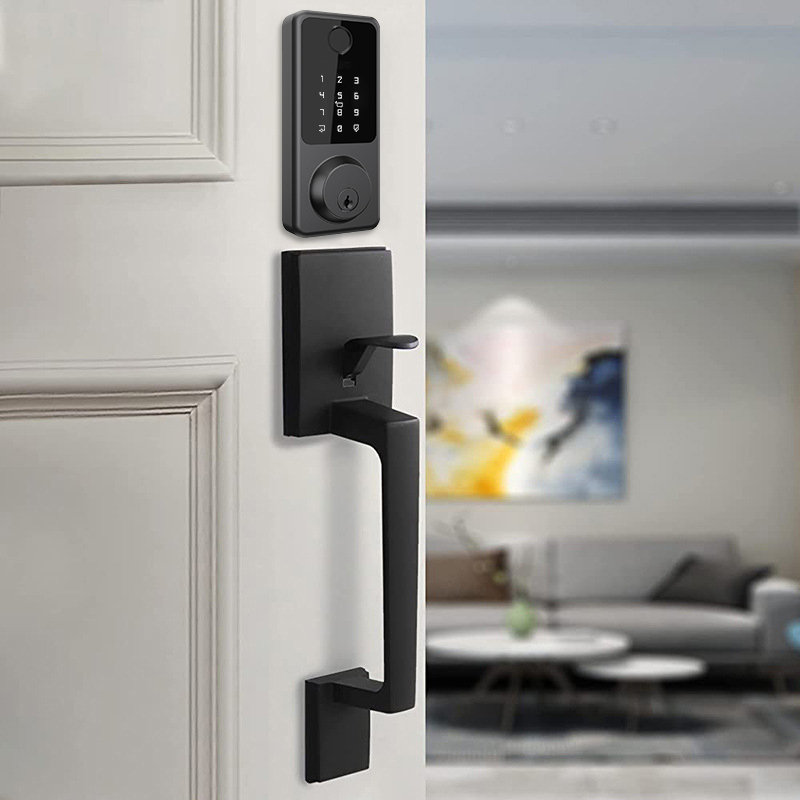 Serrures intelligentes pour porte d'entrée avec claviers à poignées tactiles Serrures de porte intelligentes et électroniques