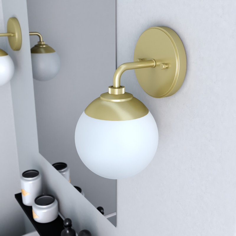 Hepburn 1 - Light Dimmable Armed Sconce, Brass