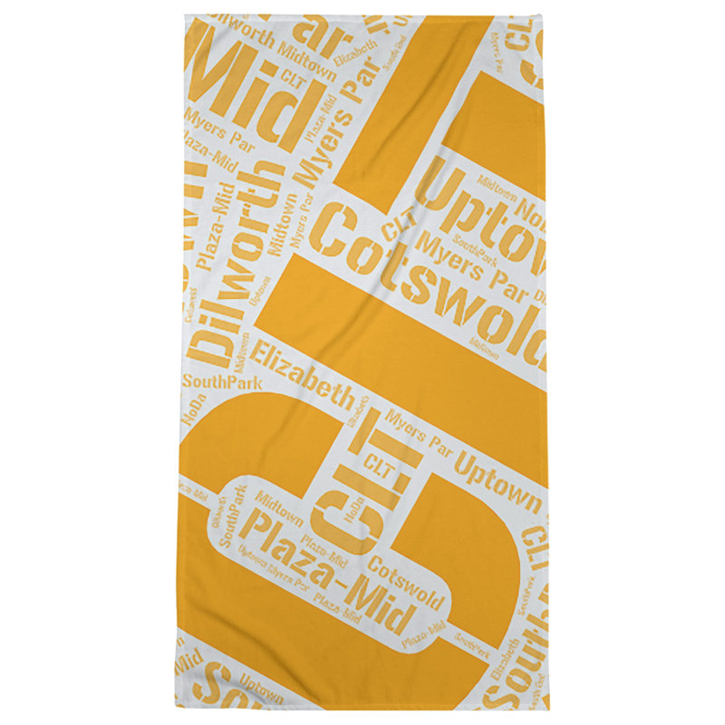 Bath Towel, Orange, Poly/Cotton, Charlotte