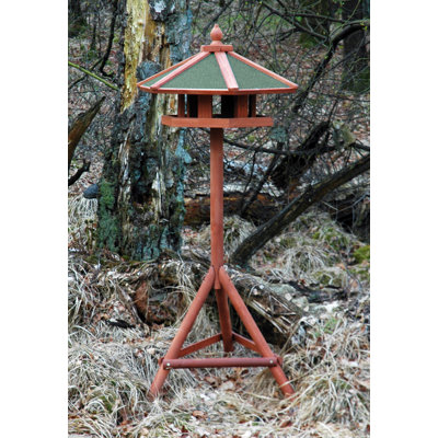 Alpaslan Wood Freestanding Decorative Bird Feeder