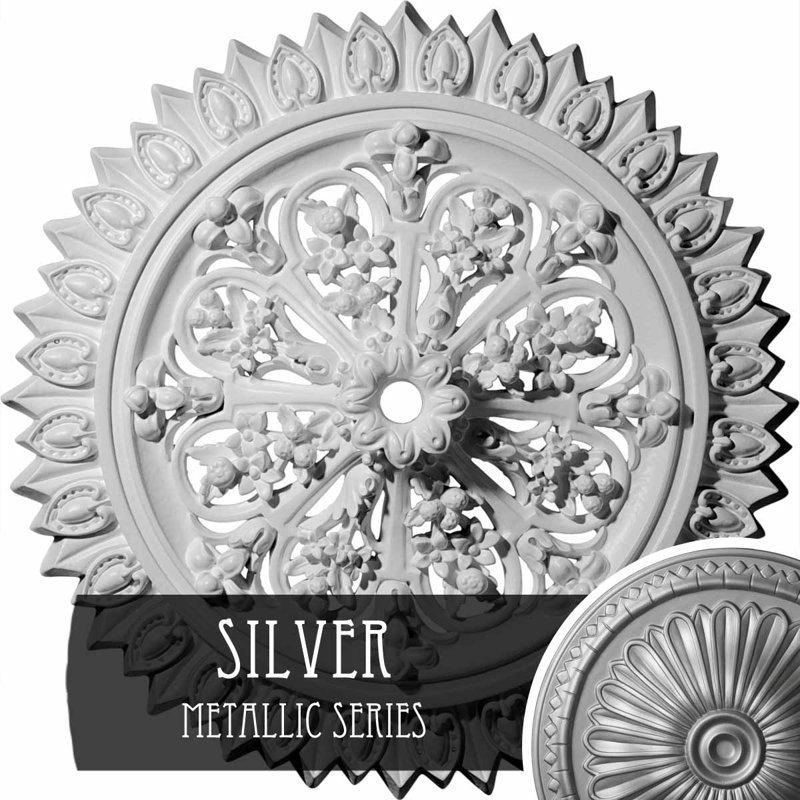 Médaillon de plafond Endurathane Lariah, 24 3/4 po de diamètre extérieur 1 3/8 po x P 3 1/4 po (convient aux auvents jusqu'à 1 3/8 po)