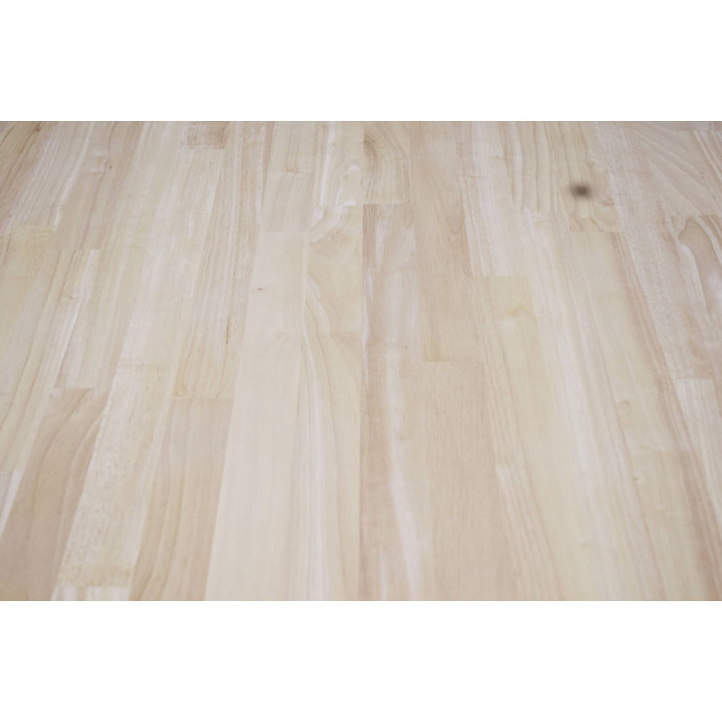 Table de salle à manger à tréteaux en bois d'hévéa de 72 po Tyrrel