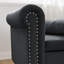 Chaise contemporaine contemporaine en velours noir avec rangement et rembourrage confortable-1200476132
