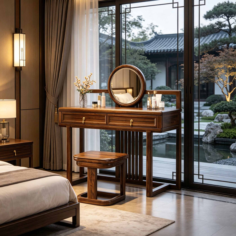Chinese style minimalist dressing table
