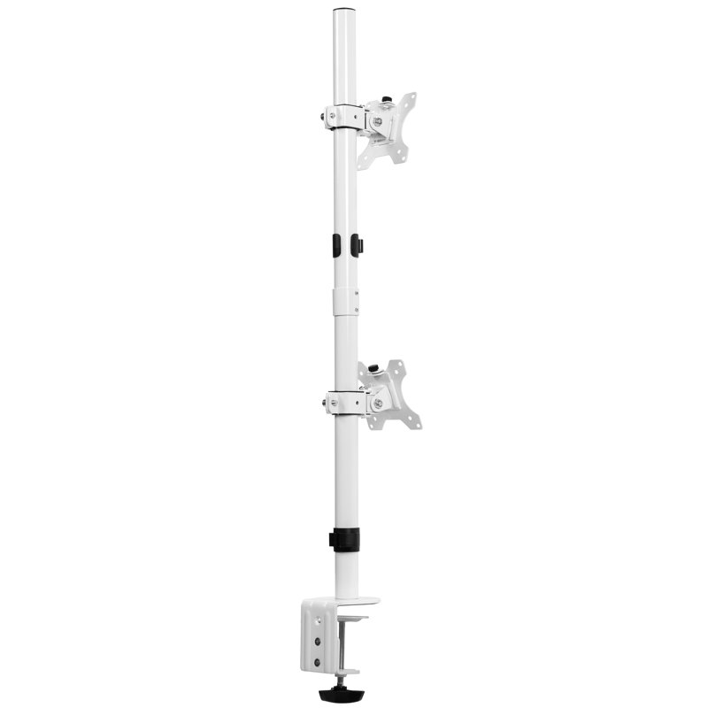 VIVO Dual Vertical Monitor Mount, White