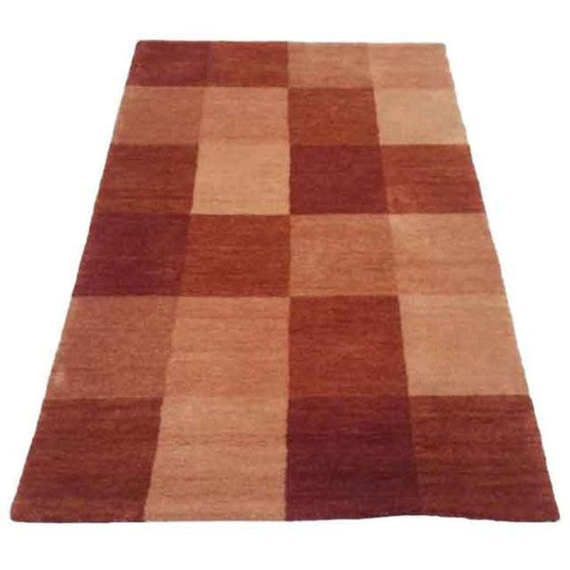 Oresto Plaid Area Rug in Multi Red