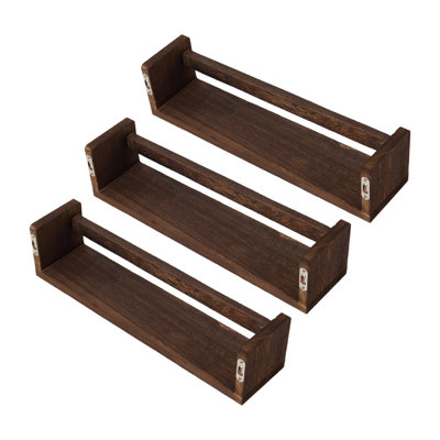 3 Piece Wood Floating Shelf