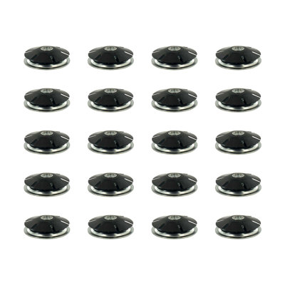Inserts de niveleur simples à filetage étoile en métal Outwater Industries pour tubes ronds de 2 pouces, acier traité thermiquement et base plaquée en zinc, convient aux tubes ronds de calibre 16 à 18, filetage: 5 / 16-18, paquet de 20