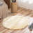 Cream Yellow Shag Faux Sheepskin Fluffy Washable Area Rug-1622963621