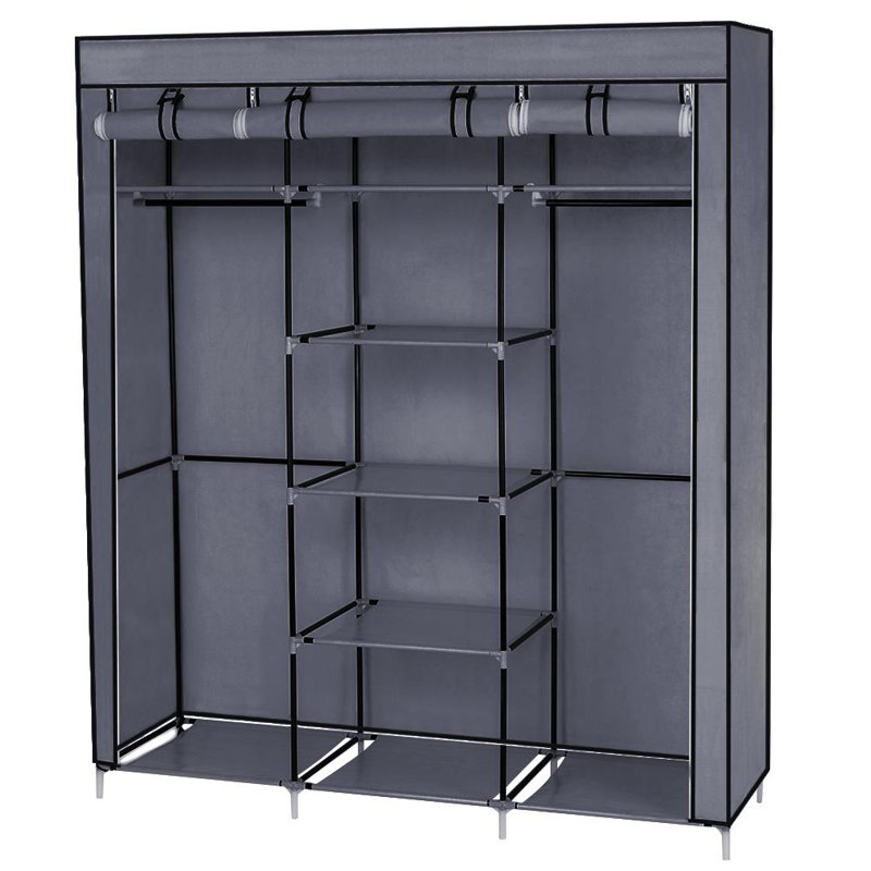 150cm Portable Wardrobe, Grey