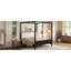 Grand lit plateforme à baldaquin en bois avec tête de lit tapissier, sans sommier, noir (ETA: 6/5)-1311575061-1311575058