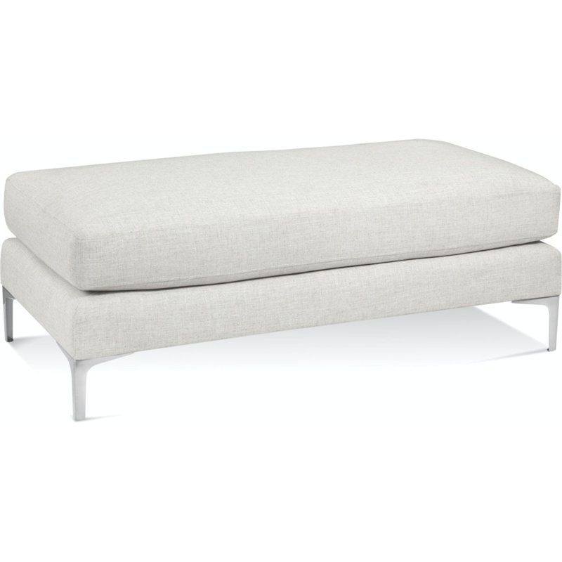 Celeste Boucle Ottoman, Pink Chenille/Velvet Solid; 0809-14