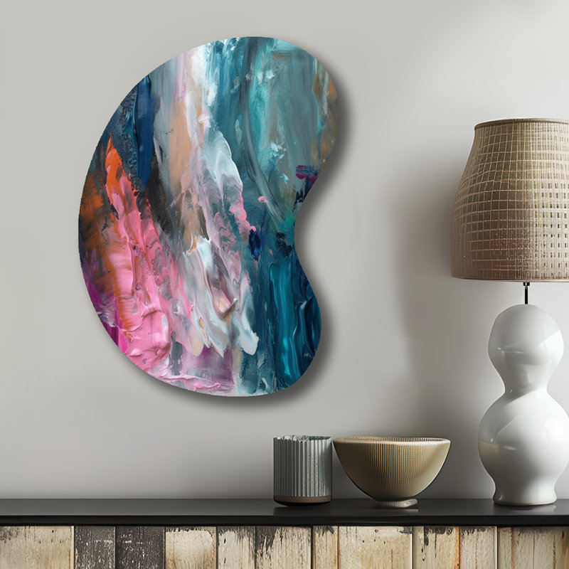 Chrishawn - forme abstraite de flèche - art mural asymétrique en métal, H 31 po x l 22 po