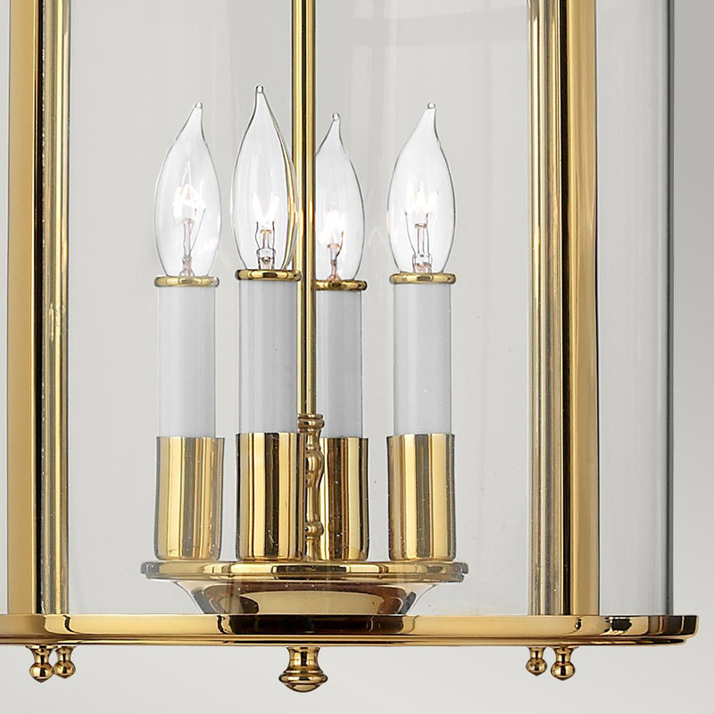 Tibbetts 4 - Light Lantern Pendant, Polished Brass